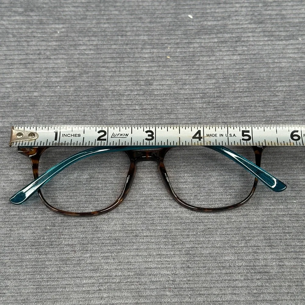 Zenni Optical Tortoiseshell Teal Square Y2K Eyeglasses Frames 4443425 Vtg